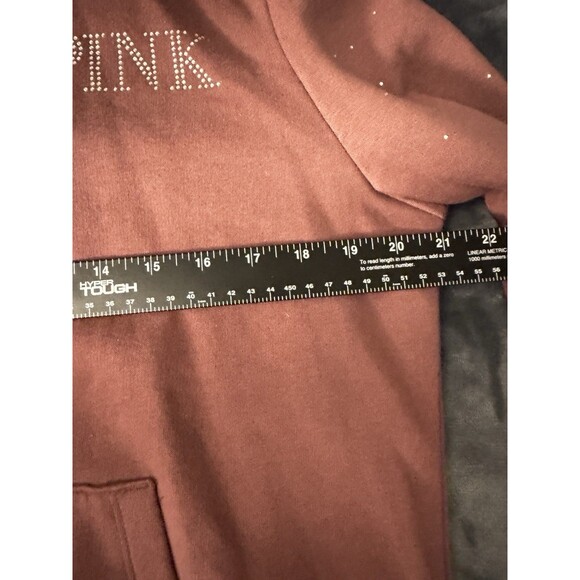 PINK Victoria Secret Large Mauve Matching Set Zip Up Hoodie And Bike Yoga Shorts - Picture 13 of 15